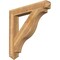 Ekena Millwork Funston Arts & Crafts Rough Sawn Bracket, Western Red Cedar, 6"W x 44"D x 44"H BKT06X44X44FST03RWR - alternate 1